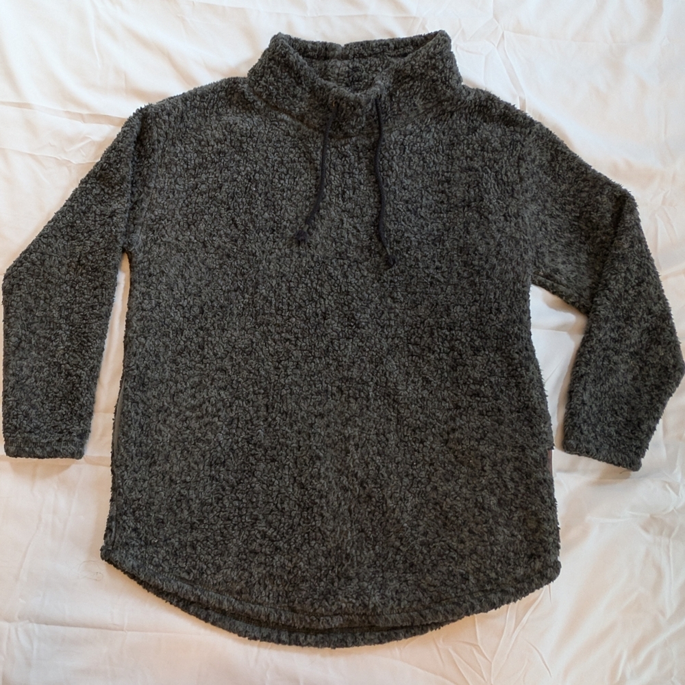 Green Fleece With Pocket Detail